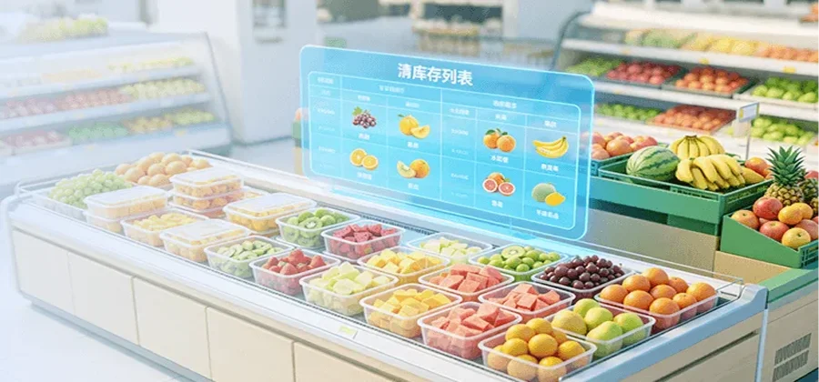 思迅eShop小象专属日清商品管理一键生成日清单据自动清零库存损耗报表功能示意图