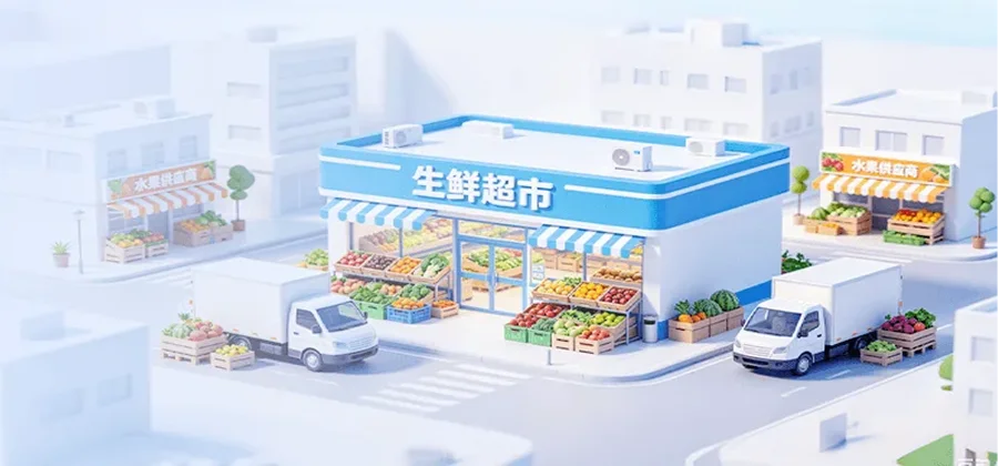 思迅eShop小象一品多供应商多门店差异化经营自动归集进销结算对账功能示意图