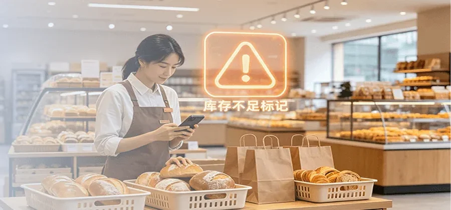 移动分拣现场一键标记缺货发现库存不足标记同步门店要货页面调整订货功能示意图