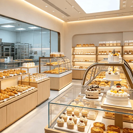 前店后厂烘焙工坊每日成品分拣与宅配出库场景