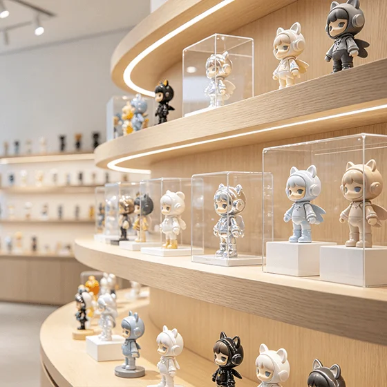 连锁潮玩店业态盲盒营销私域会员与线上线下联动场景图