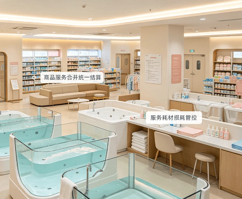 母婴超市母婴线下服务项目经营场景示意图